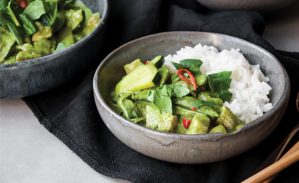 tajskie zielony curry z kurczakiem