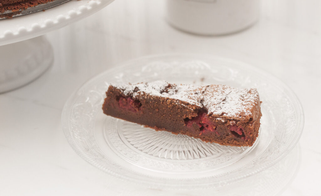 proste brownie z malinami I czekolada