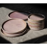 ZORZA PŁASKI TALERZ PORCELANOWY BRUDNY RÓŻ VERLO 18 cm - obrazek 2