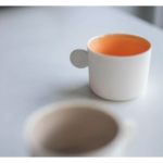 filiżanka do espresso minimalistyczna pomaranczowa eter
