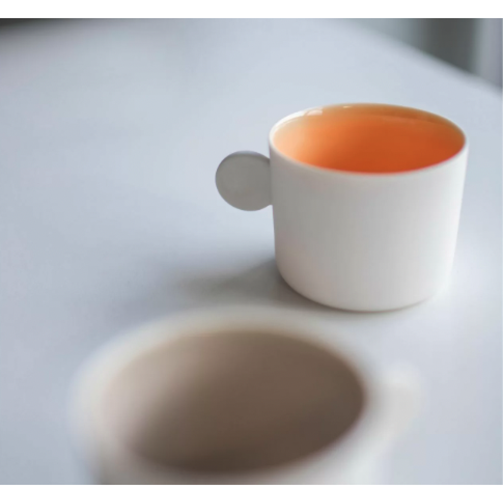 filiżanka do espresso minimalistyczna pomaranczowa eter